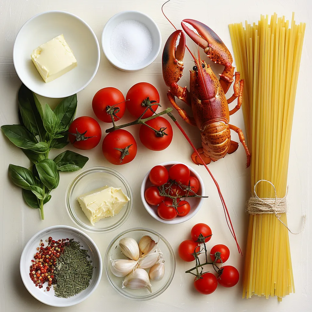 Overview of Ingredients for Lobster Pasta