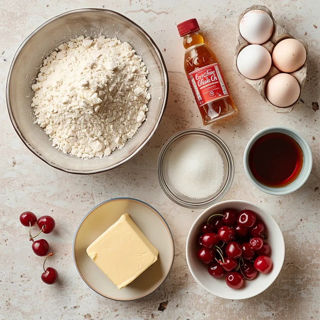 key ingredients for Cherry Chip Cake