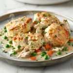 Easy Chicken Cobbler Recipe with Cheesy Biscuit Topping