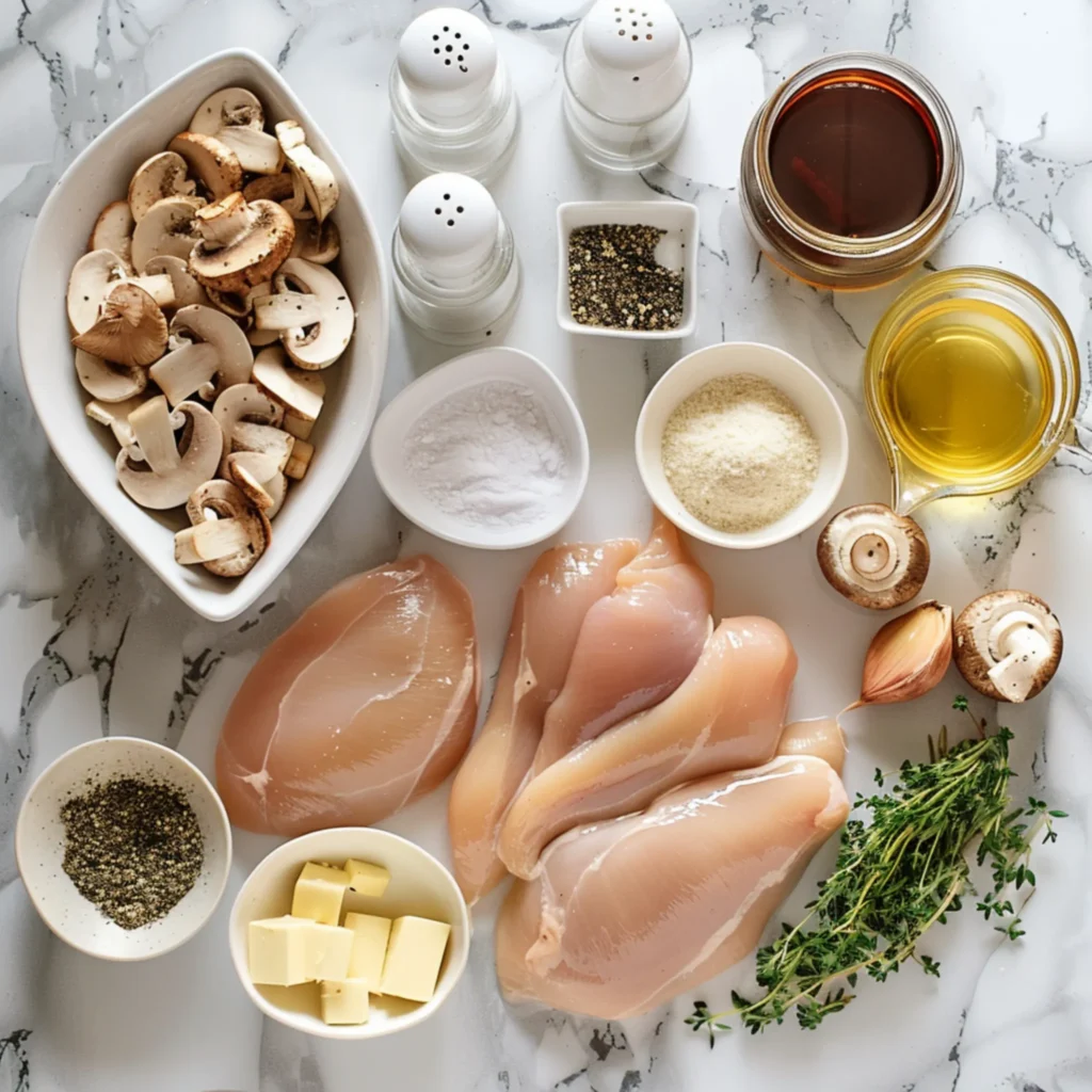 Overview of Chicken Marsala Ingredients https://recipesgabriela.com/