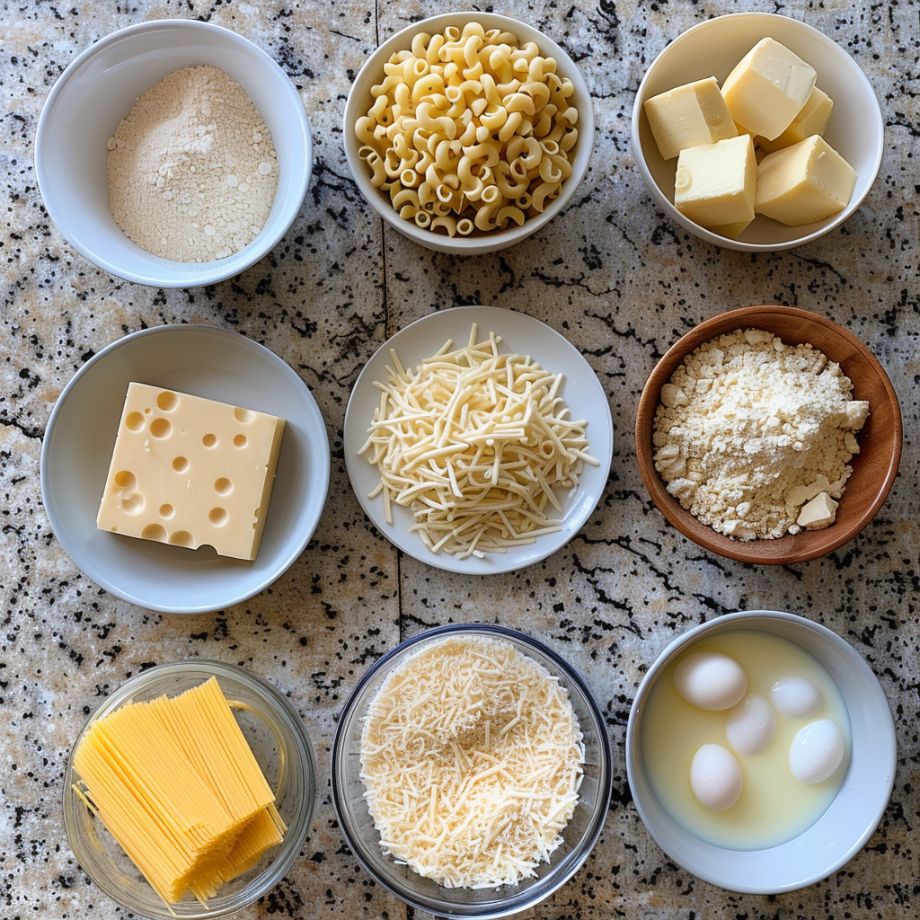 Overview of Ingredients for Homemade Chick-fil-A Mac and Cheese